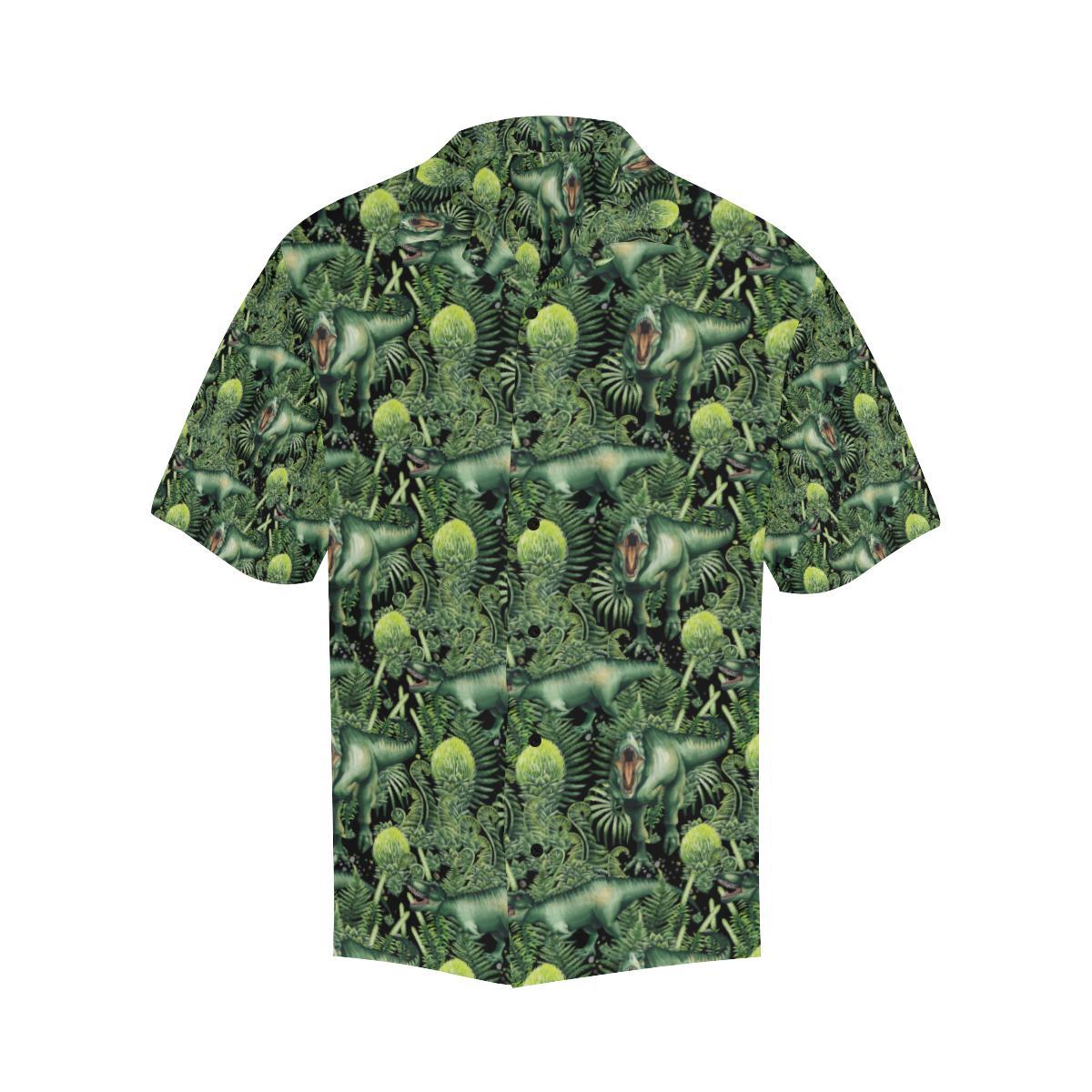 Dinosaur T Rex Print Pattern Men Aloha Hawaiian Shirt