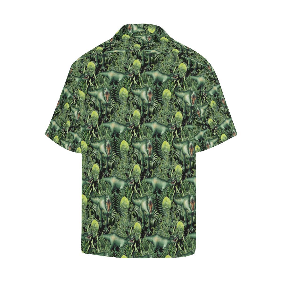 Dinosaur T Rex Print Pattern Men Aloha Hawaiian Shirt