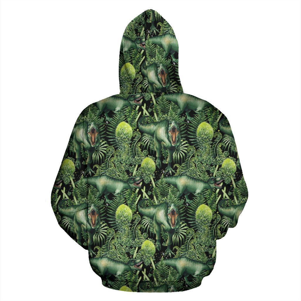 Dinosaur T Rex Print Pattern Pullover Hoodie