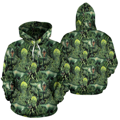 Dinosaur T Rex Print Pattern Pullover Hoodie