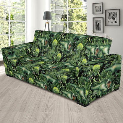 Dinosaur T Rex Print Pattern Sofa Slipcover-JTAMIGO.COM