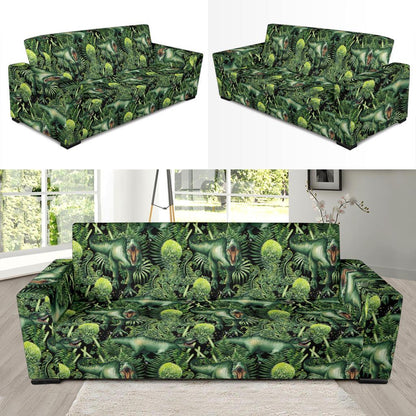 Dinosaur T Rex Print Pattern Sofa Slipcover-JTAMIGO.COM