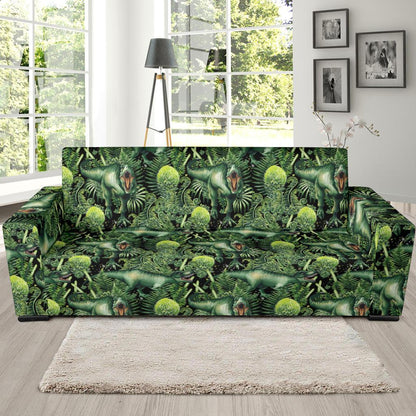 Dinosaur T Rex Print Pattern Sofa Slipcover-JTAMIGO.COM