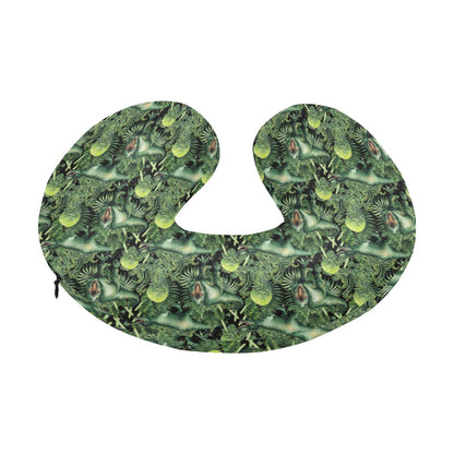Dinosaur T Rex Print Pattern U-Shaped Travel Neck Pillow-JTAMIGO.COM