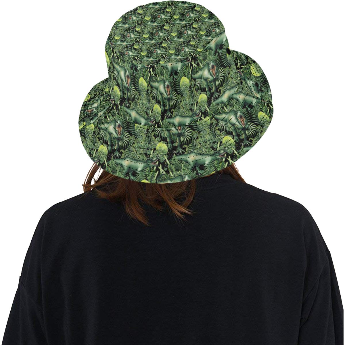 Dinosaur T Rex Print Pattern Unisex Bucket Hat