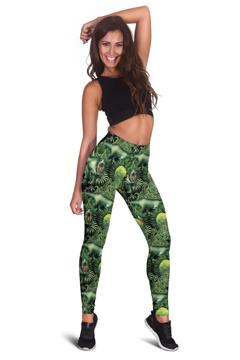 Dinosaur T Rex Print Pattern Women Leggings