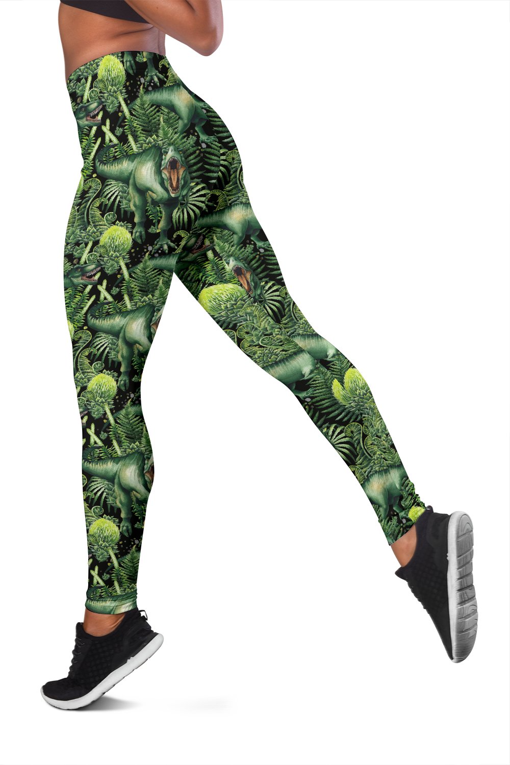 Dinosaur T Rex Print Pattern Women Leggings