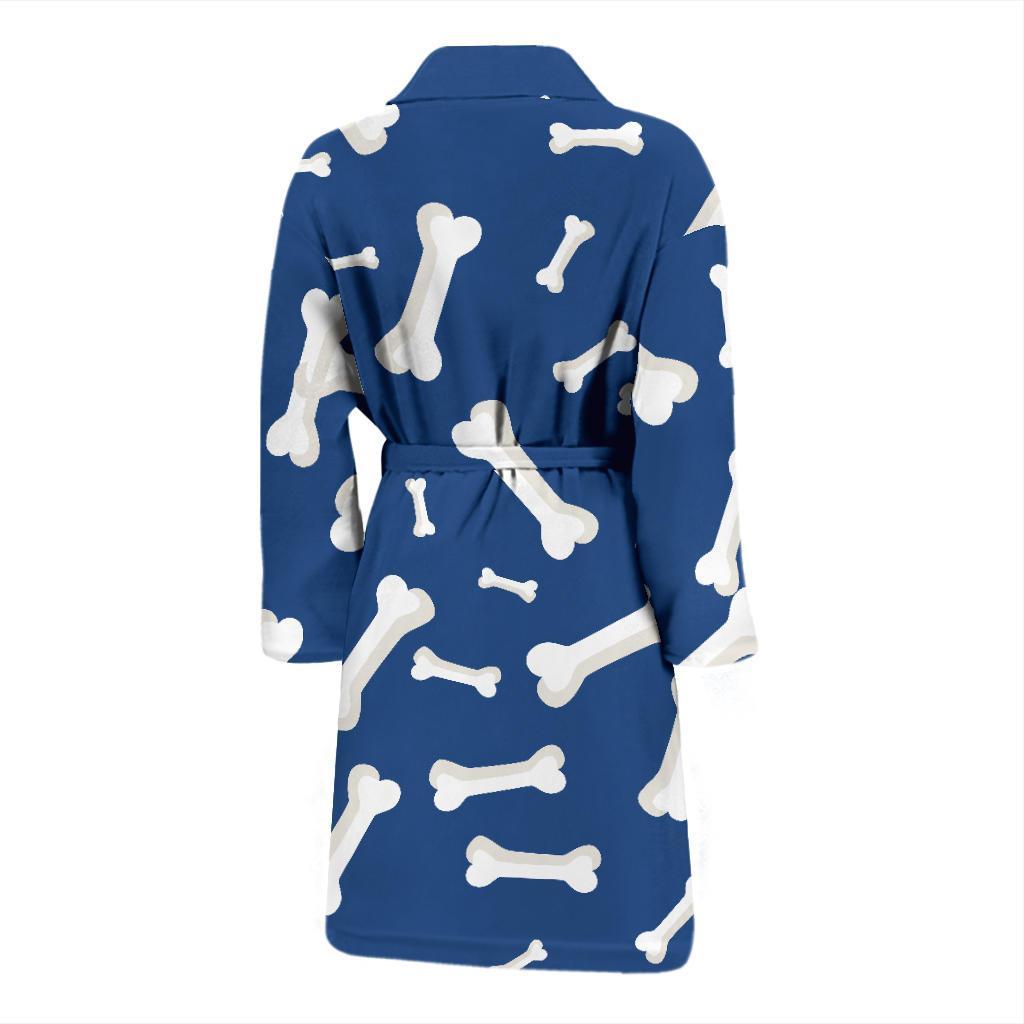 Dog Bone Pattern Print Design 03 Men Bathrobe-JORJUNE.COM