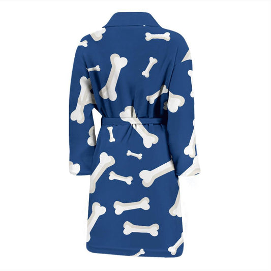 Dog Bone Pattern Print Design 03 Men Bathrobe-JORJUNE.COM