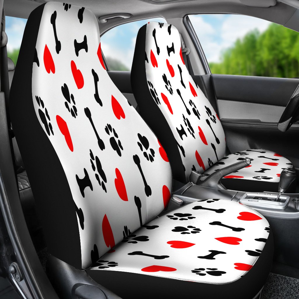 Dog Love Print Universal Fit Car Seat Covers