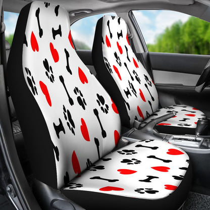 Dog Love Print Universal Fit Car Seat Covers