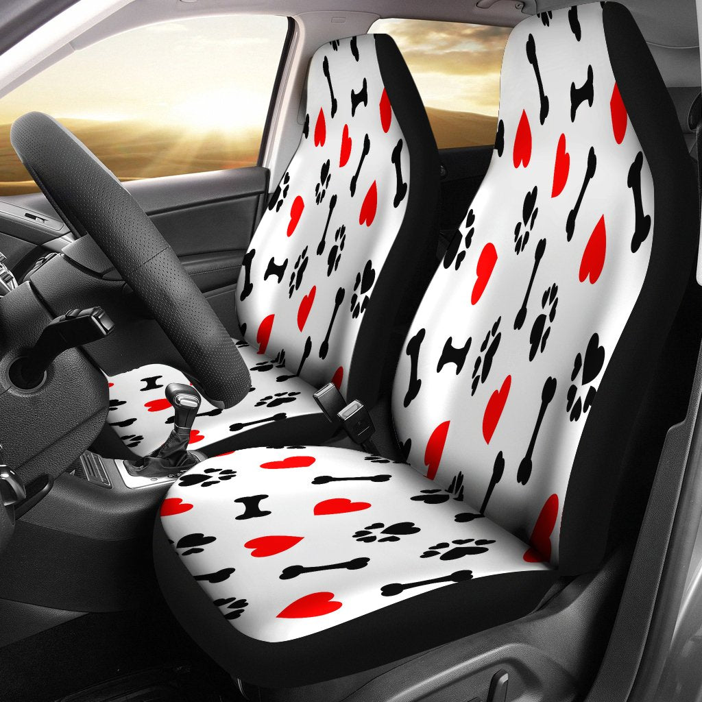 Dog Love Print Universal Fit Car Seat Covers