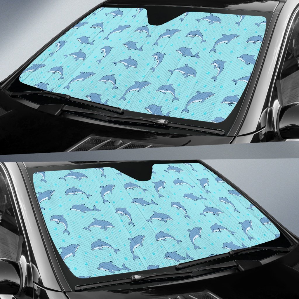 Dolphin Baby Cute Print Pattern Car Sun Shade For Windshield