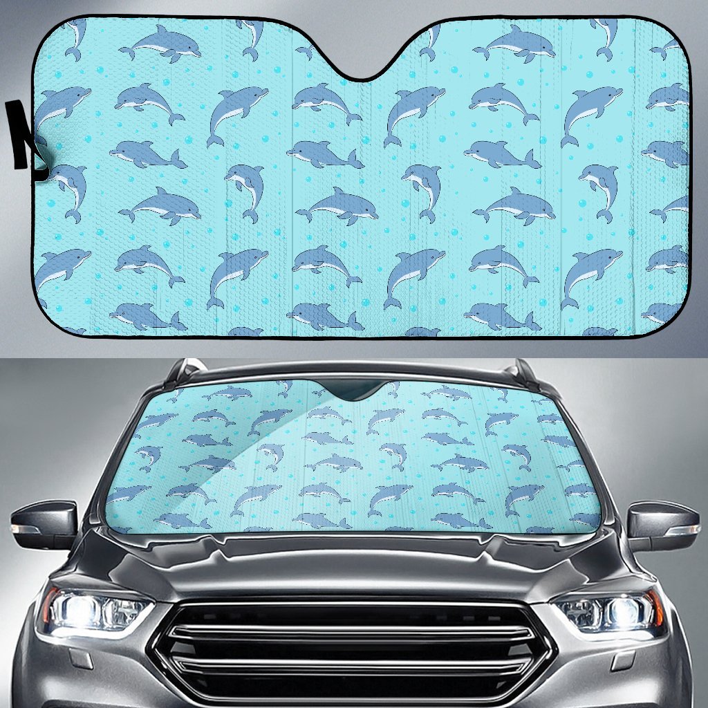 Dolphin Baby Cute Print Pattern Car Sun Shade For Windshield