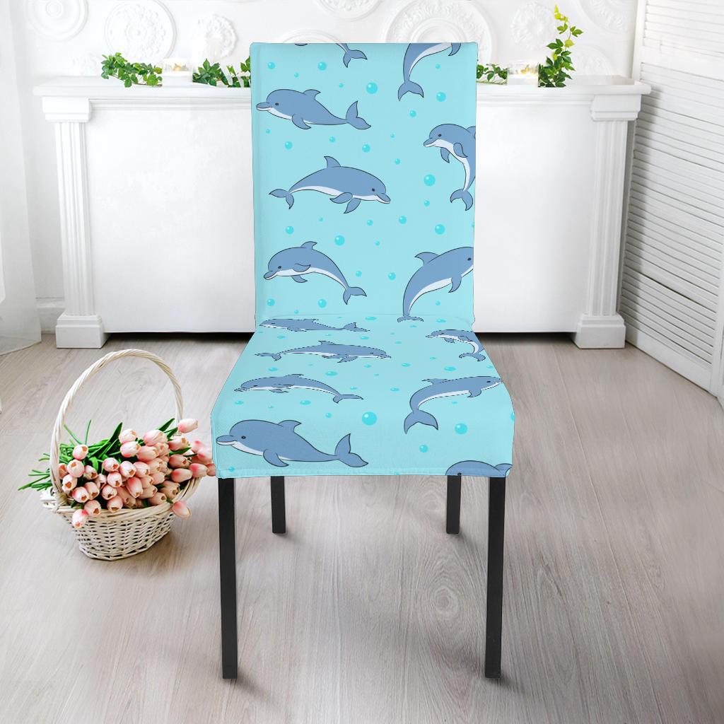 Dolphin Baby Cute Print Pattern Dinning Chair Slipper-JTAMIGO.COM
