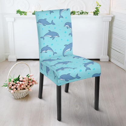 Dolphin Baby Cute Print Pattern Dinning Chair Slipper-JTAMIGO.COM
