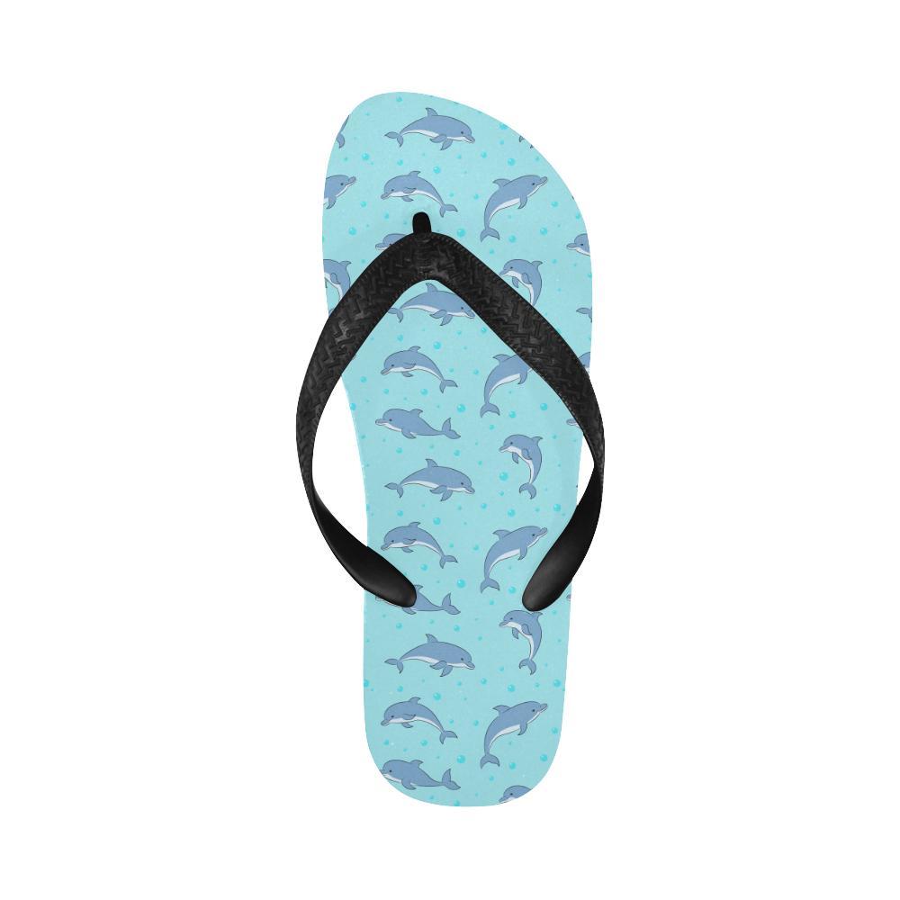 Dolphin Baby Cute Print Pattern Flip Flops-JTAMIGO.COM