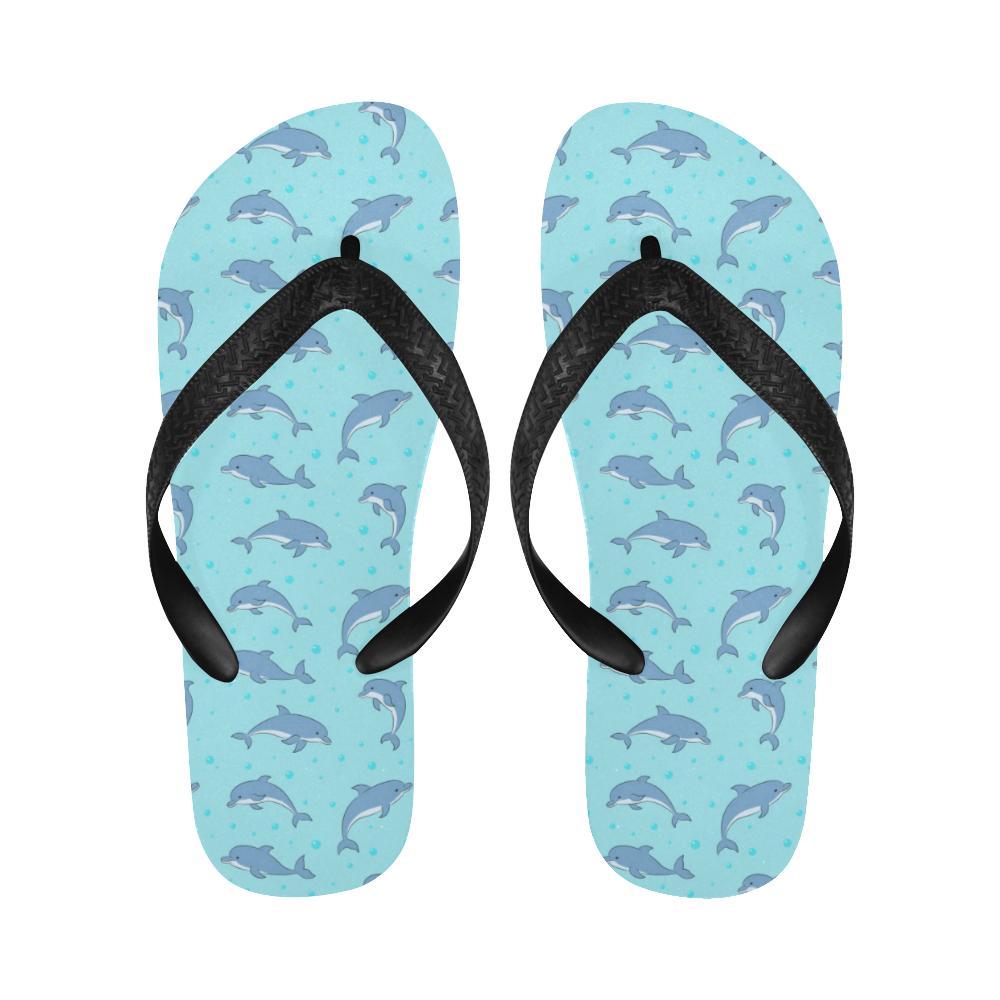 Dolphin Baby Cute Print Pattern Flip Flops-JTAMIGO.COM