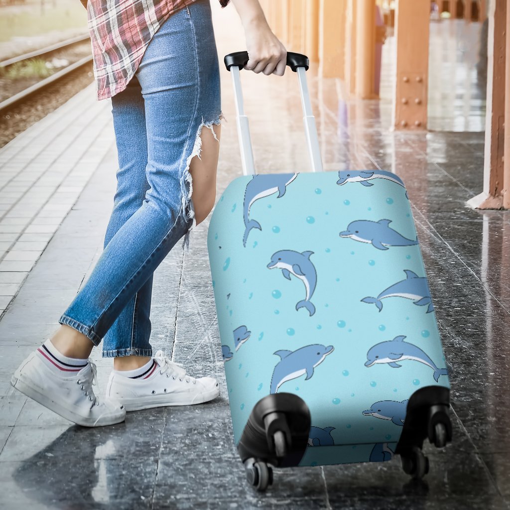 Dolphin Baby Cute Print Pattern Luggage Cover Protector