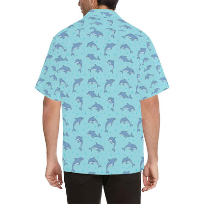 Dolphin Baby Cute Print Pattern Men Aloha Hawaiian Shirt