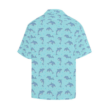 Dolphin Baby Cute Print Pattern Men Aloha Hawaiian Shirt