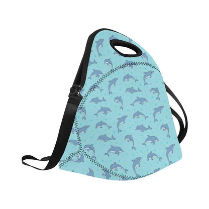Dolphin Baby Cute Print Pattern Neoprene Lunch Bag (Model 1669)(Large)-JTAMIGO.COM