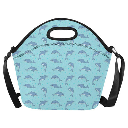 Dolphin Baby Cute Print Pattern Neoprene Lunch Bag (Model 1669)(Large)-JTAMIGO.COM