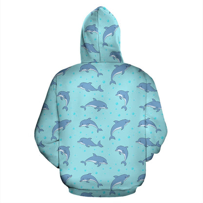 Dolphin Baby Cute Print Pattern Pullover Hoodie