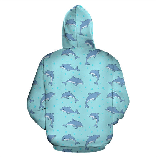 Dolphin Baby Cute Print Pattern Pullover Hoodie