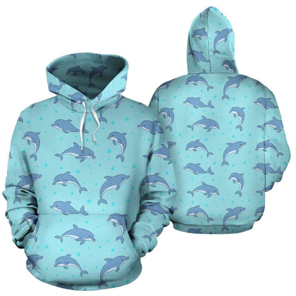 Dolphin Baby Cute Print Pattern Pullover Hoodie