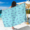 Dolphin Baby Cute Print Pattern Sarong Pareo Wrap