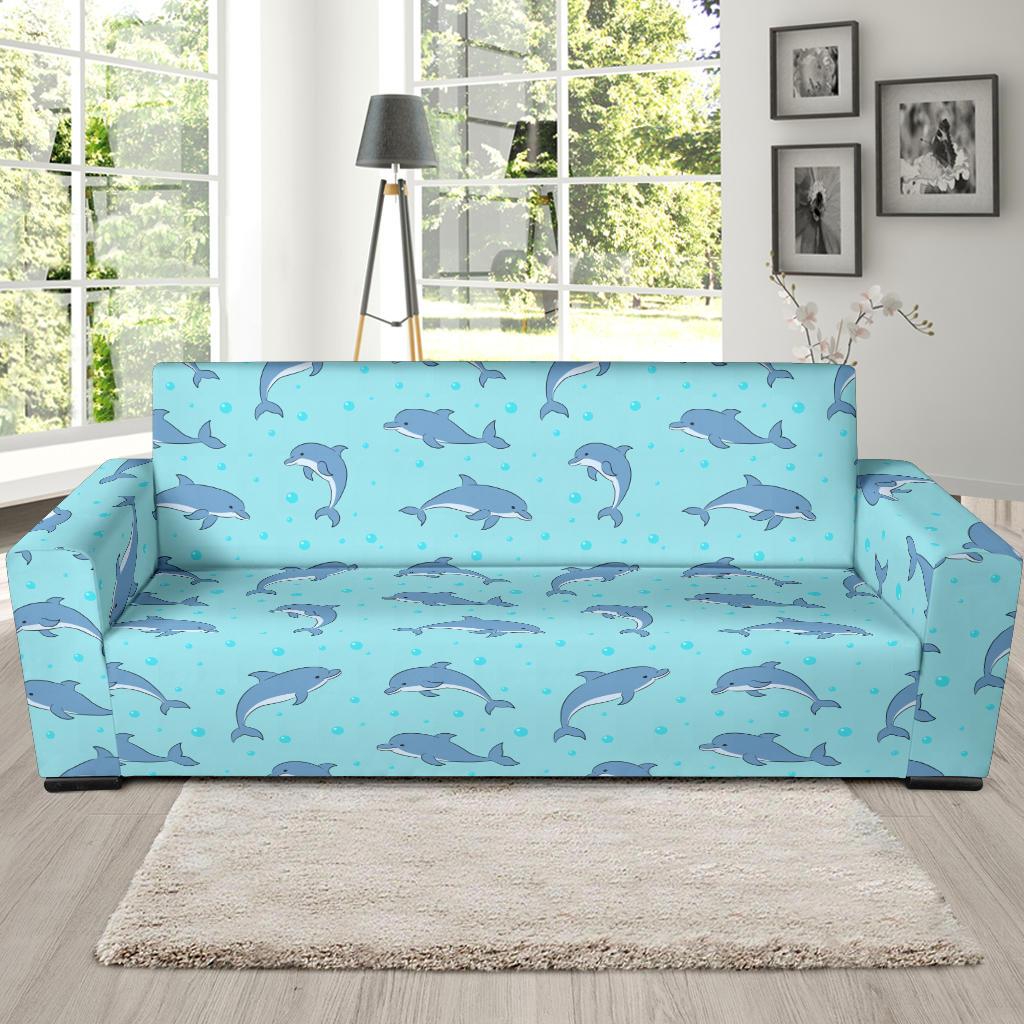 Dolphin Baby Cute Print Pattern Sofa Slipcover-JTAMIGO.COM