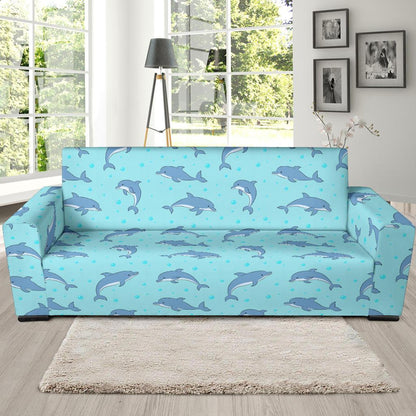 Dolphin Baby Cute Print Pattern Sofa Slipcover-JTAMIGO.COM