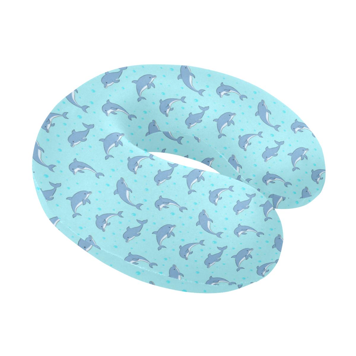 Dolphin Baby Cute Print Pattern U-Shaped Travel Neck Pillow-JTAMIGO.COM