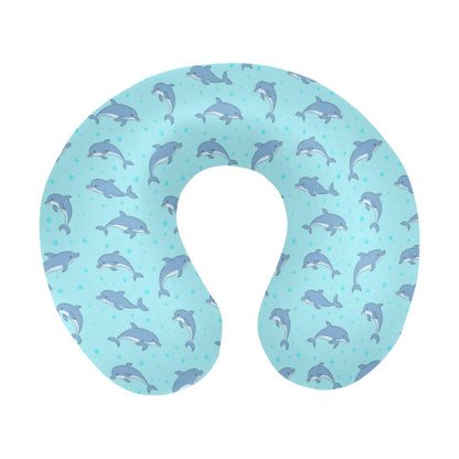 Dolphin Baby Cute Print Pattern U-Shaped Travel Neck Pillow-JTAMIGO.COM