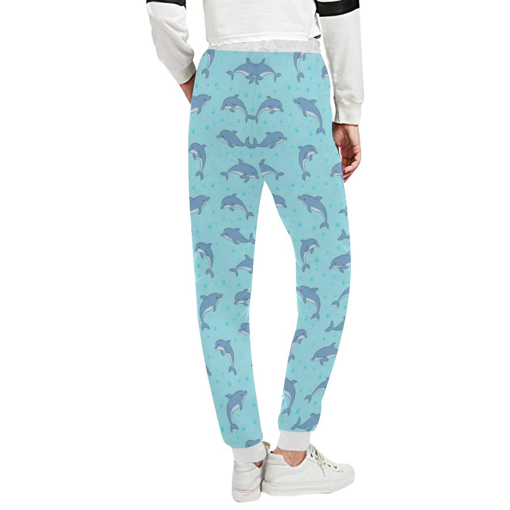 Dolphin Baby Cute Print Pattern Unisex Casual Sweatpants (Model L11)-JTAMIGO.COM