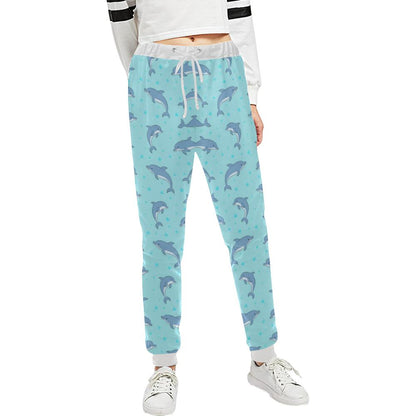 Dolphin Baby Cute Print Pattern Unisex Casual Sweatpants (Model L11)-JTAMIGO.COM