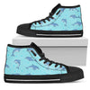 Dolphin Baby Cute Print Pattern Women High Top Shoes