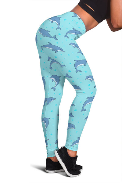 Dolphin Baby Cute Print Pattern Women Leggings