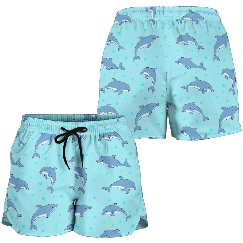 Dolphin Baby Cute Print Pattern Women Shorts-JTAMIGO.COM