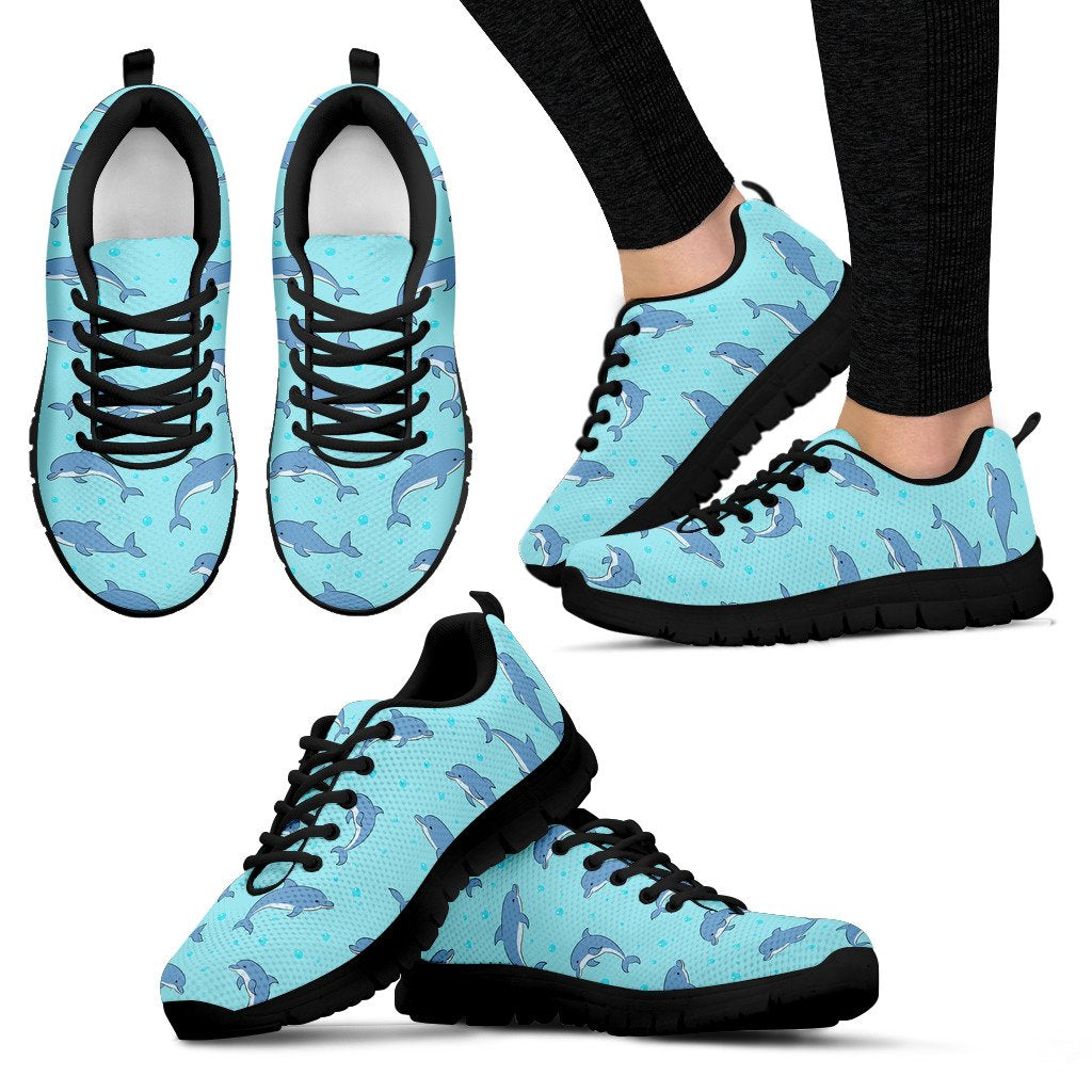 Dolphin Baby Cute Print Pattern Women Sneakers Shoes