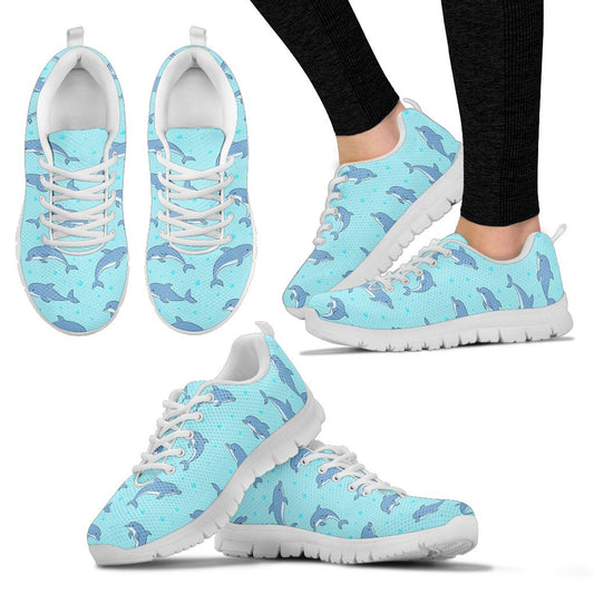 Dolphin Baby Cute Print Pattern Women Sneakers Shoes
