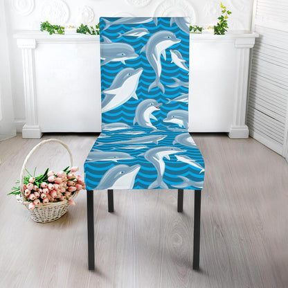 Dolphin Cute Print Pattern Dinning Chair Slipper-JTAMIGO.COM