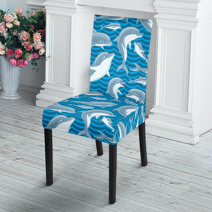 Dolphin Cute Print Pattern Dinning Chair Slipper-JTAMIGO.COM