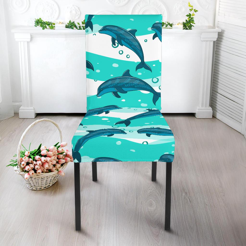 Dolphin Design Print Pattern Dinning Chair Slipper-JTAMIGO.COM