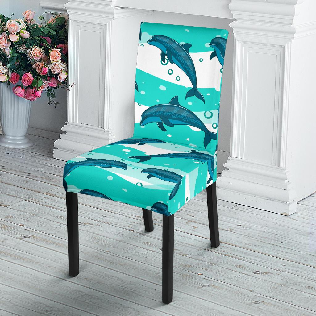 Dolphin Design Print Pattern Dinning Chair Slipper-JTAMIGO.COM