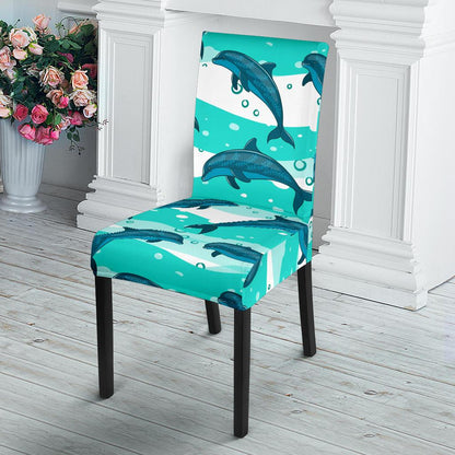 Dolphin Design Print Pattern Dinning Chair Slipper-JTAMIGO.COM