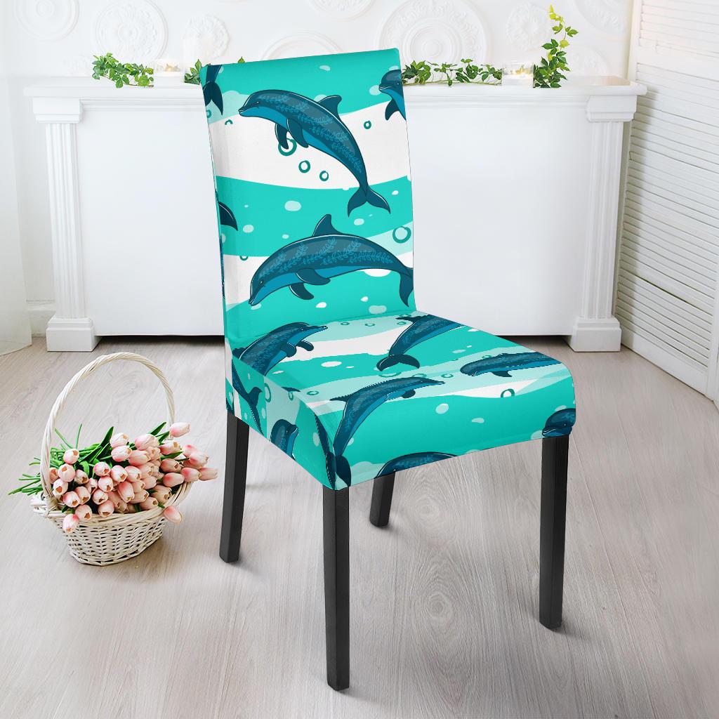 Dolphin Design Print Pattern Dinning Chair Slipper-JTAMIGO.COM
