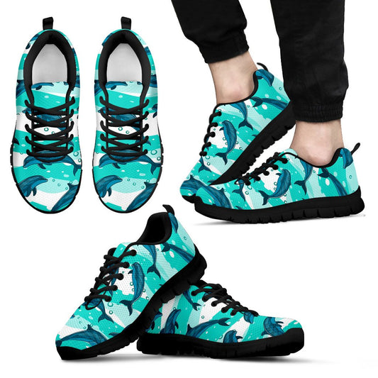 Dolphin Design Print Pattern Men Sneakers Shoes