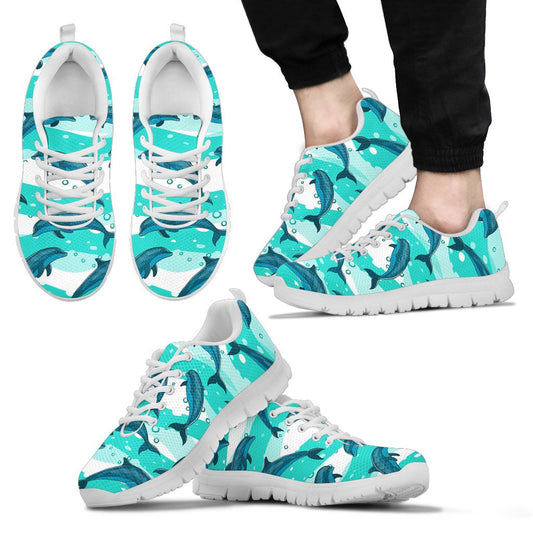 Dolphin Design Print Pattern Men Sneakers Shoes